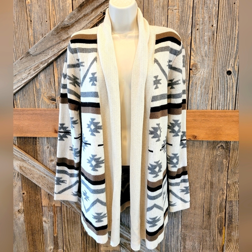 Preswick & Moore Sweater Small S Wool blend Long Sleeve Open Front Cardigan